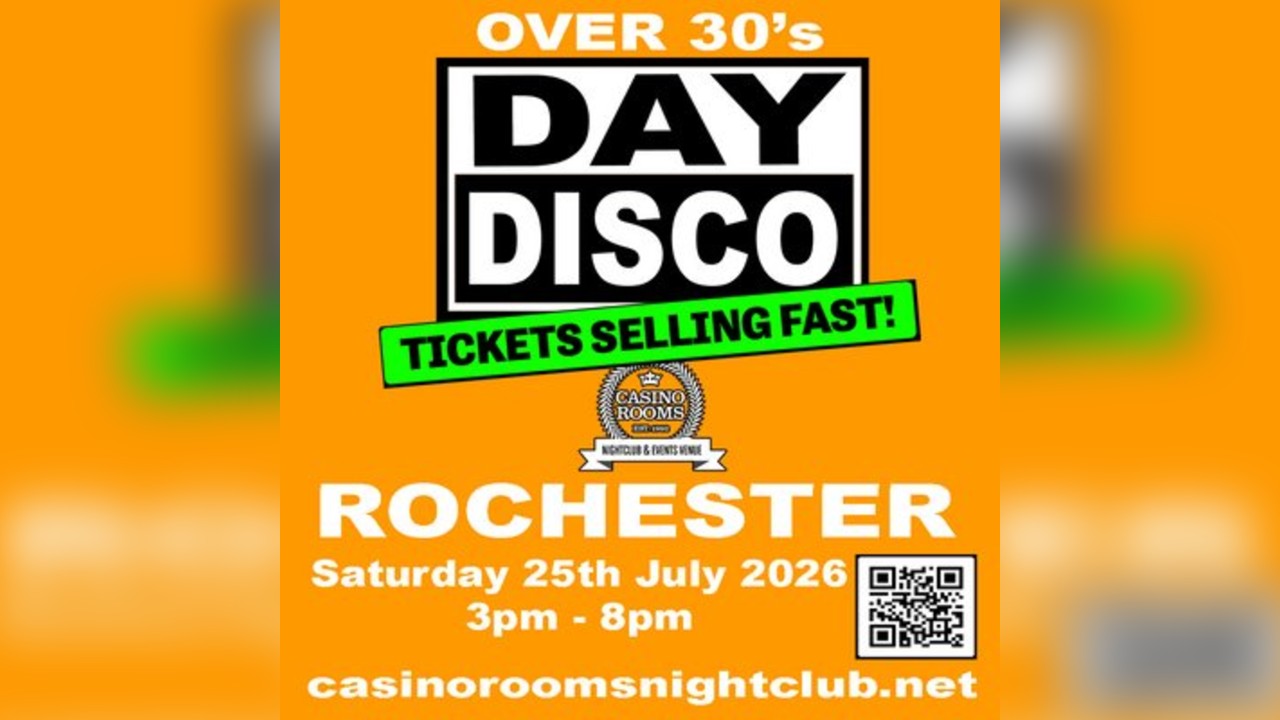 Day Disco (Over 30's) - Saturday 25th July 2026