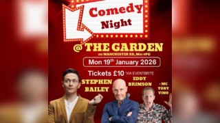 Comedy @ The  Garden Mon 19th Jan 2026