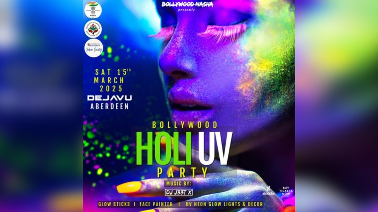 Holi UV Party 2025-Aberdeen