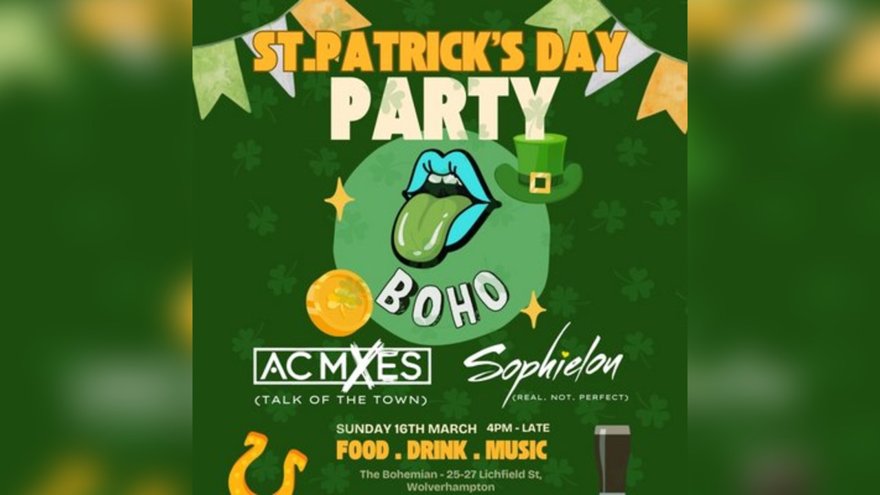 St. Patricks Day Party @ The Bohemian, Wolverhampton