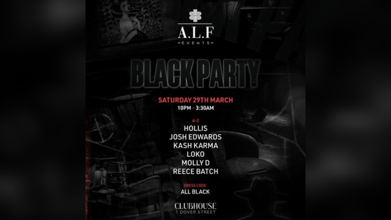 A.L.F Events Black Party at Tabu LDN