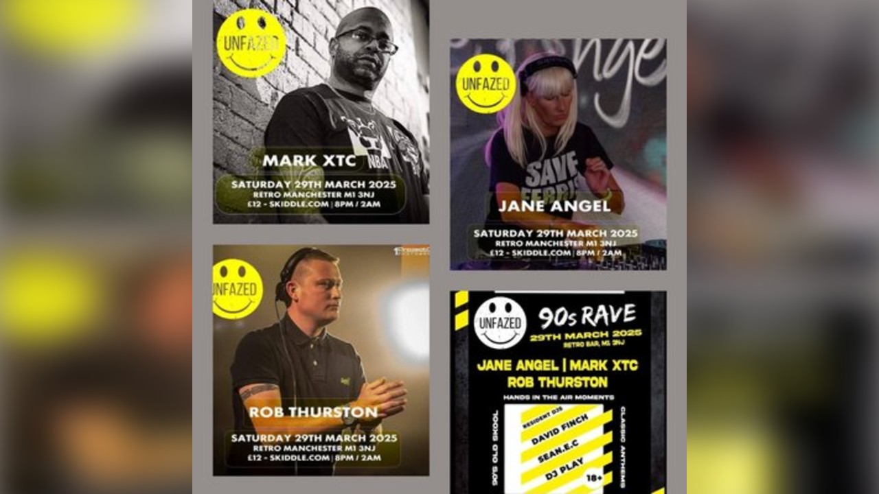 90s Rave 29TH March - Rob Thurston | Mark XTC | Jane Angel