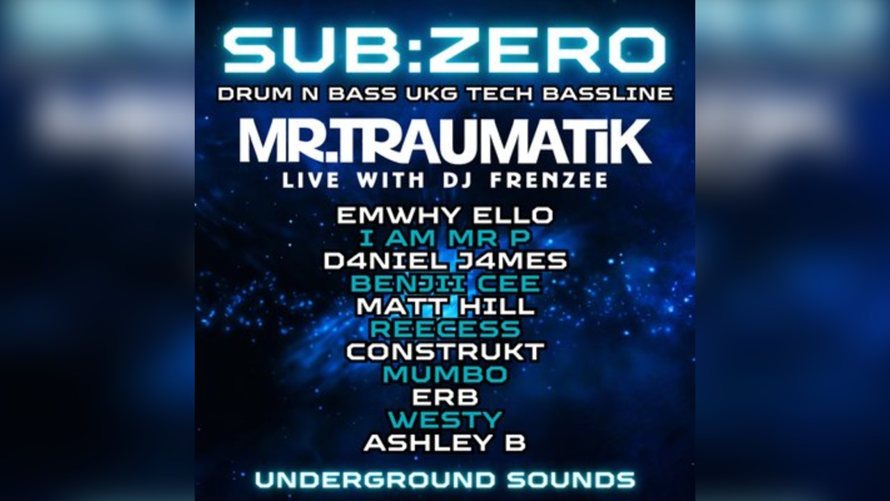 SUB:ZERO featuring Mr.Traumatik & DJ Frenzee