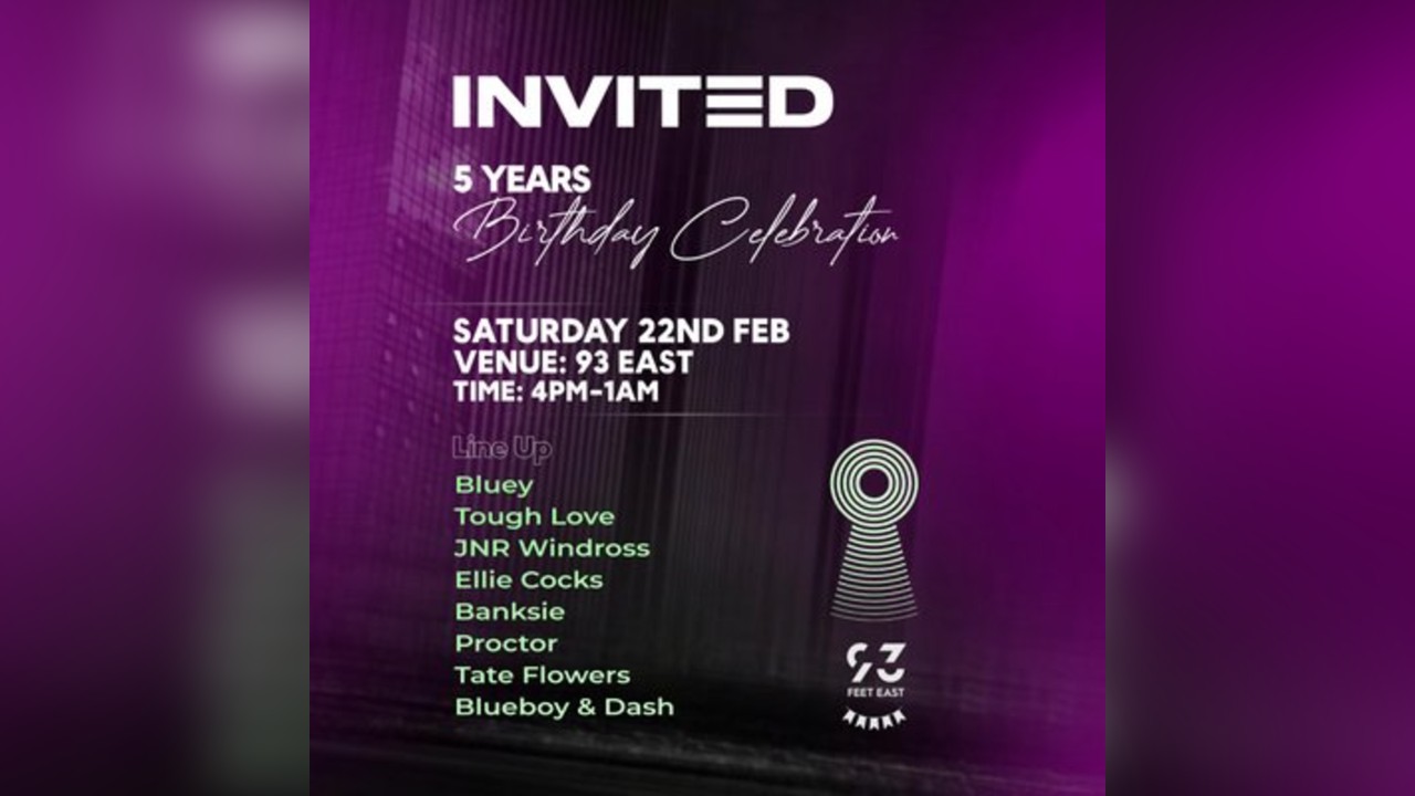 INVITED 5th Birthday