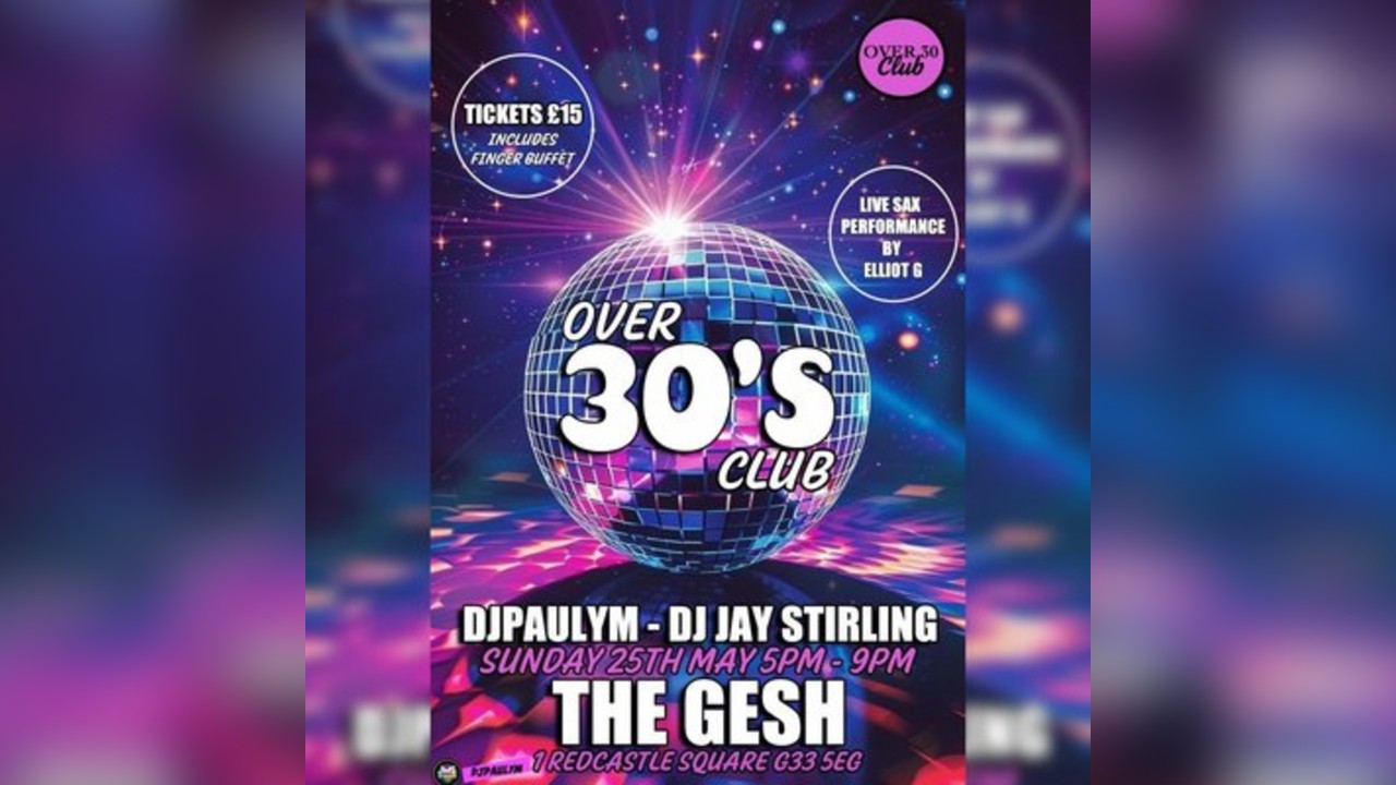 Over 30s Club @ The Gesh