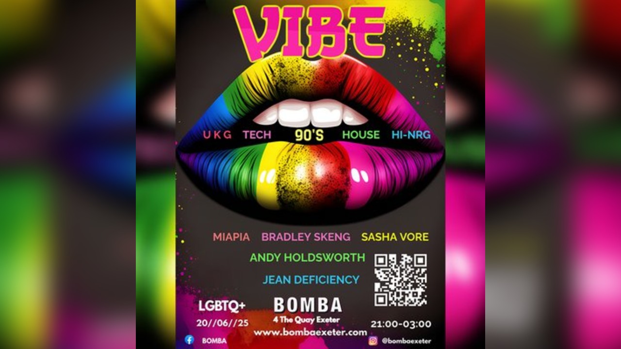 VIBE - LGBTQ+ - BRADLEY SKENG - Fri 20 June - Bomba - Exeter
