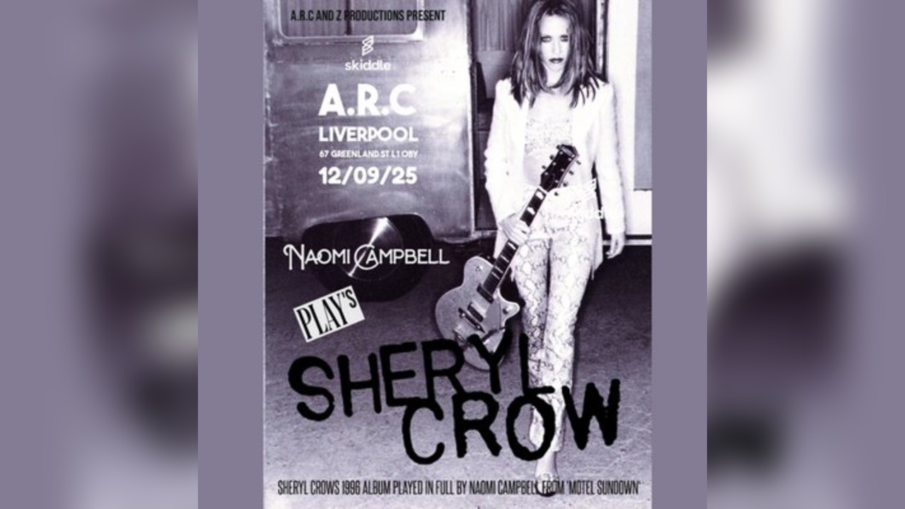 Naomi Campbell plays Sheryl Crow Live @Arc Liverpool