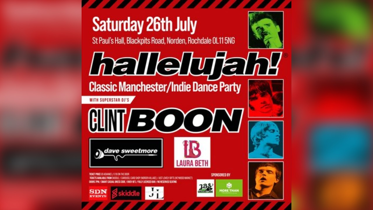 HALLELUJAH Classic Manchester / Indie Dance Party
