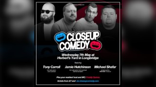 CLOSEUP COMEDY at Herbert's Yard with Jamie Hutchinson and more.