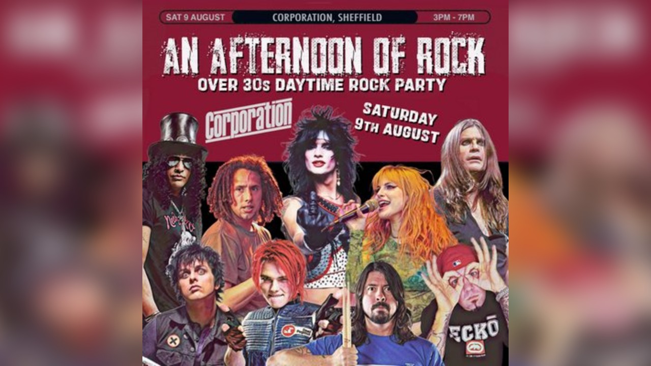 An Afternoon of Rock: SHEFFIELD (Over 30s Rock/Metal) 3pm-7pm