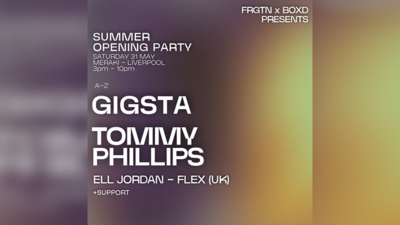 FRGTN x BOXD PRESENTS GIGSTA & TOMMY PHILLIPS
