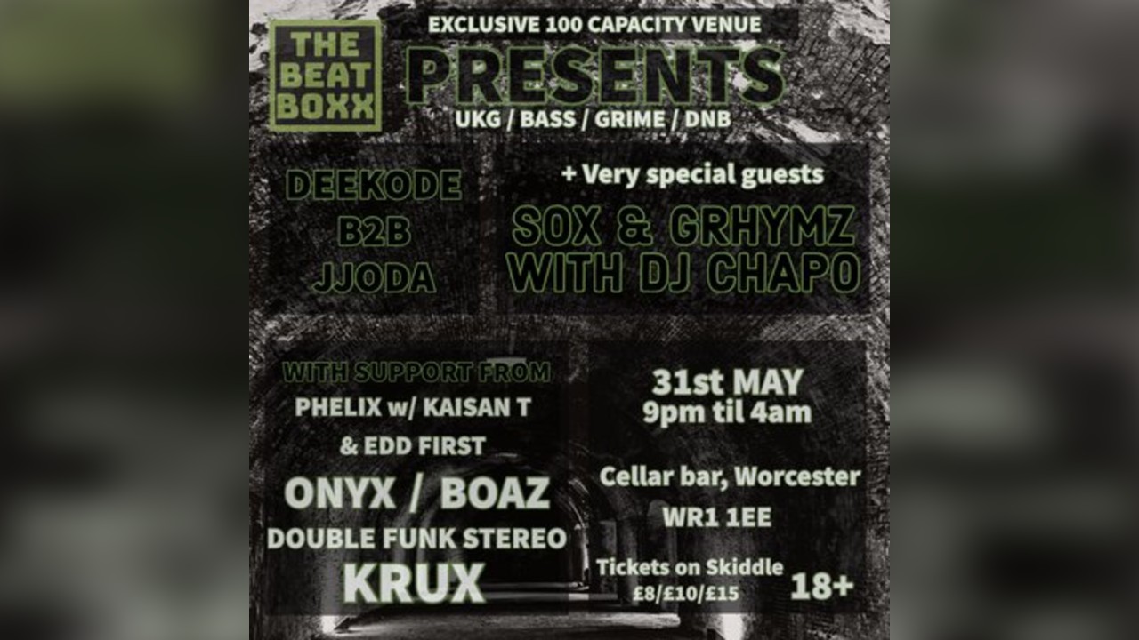 TheBeatBoxx presents|DEEKODE B2B JJODA | SOX & GRHYMZ w/ CHAPO