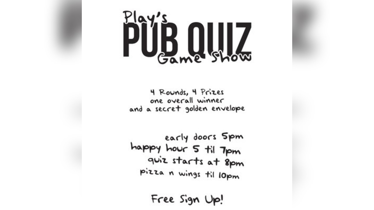 Play's Pub Quiz Game Show - Free Sign Up