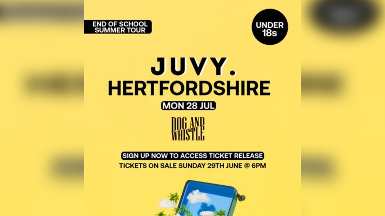 JUVY Under 18s  - EndOfSchoolTour - Mon 28 July - Hertfordshire