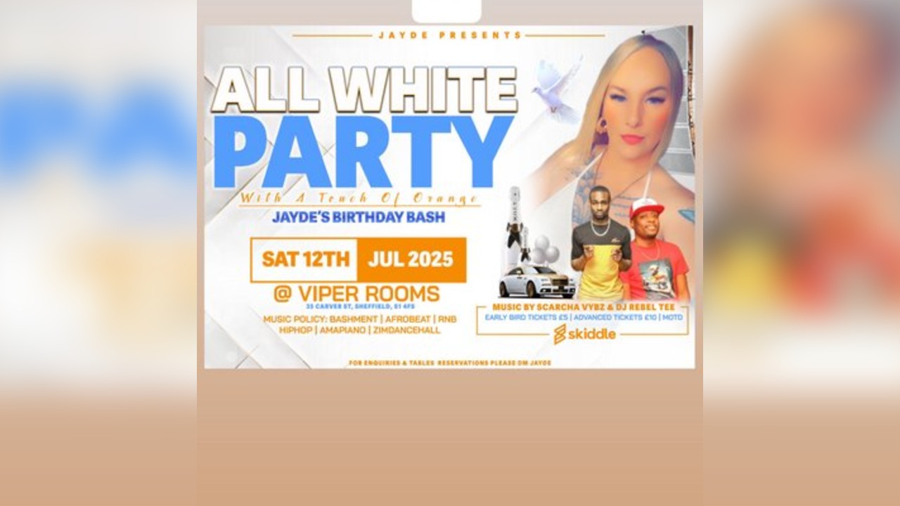 Jayde All White Party With A Touch of Orange
