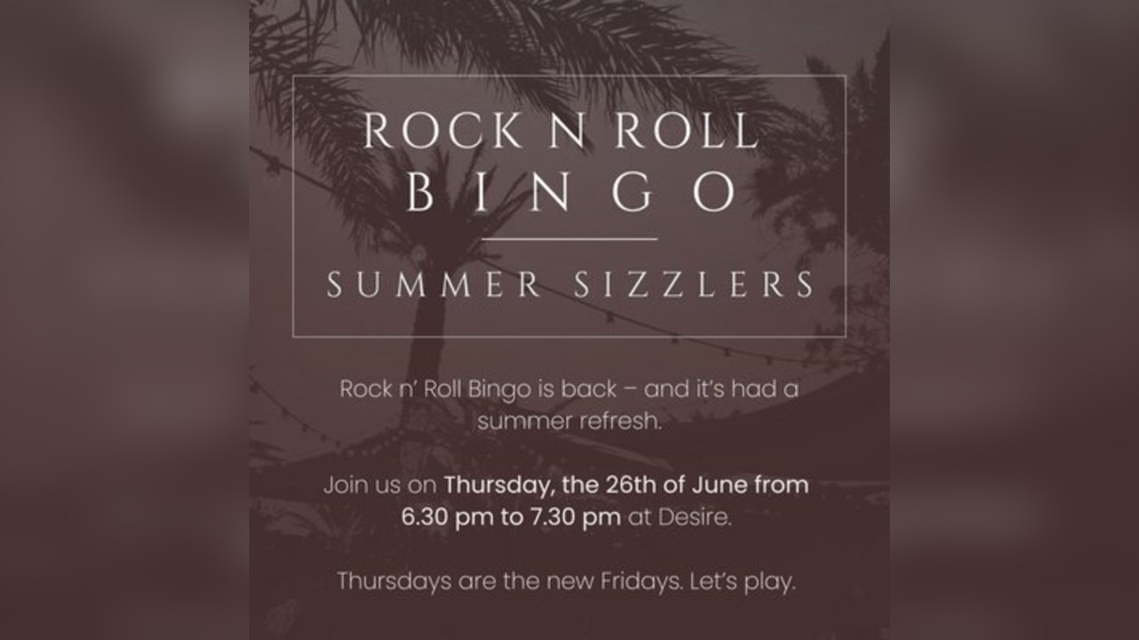 Rock n roll bingo SUMMER SIZZLERS