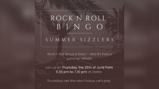 Rock n roll bingo SUMMER SIZZLERS