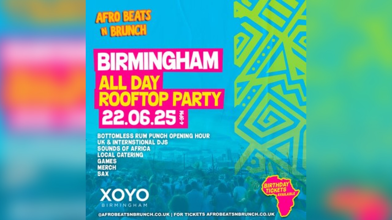 BIRMINGHAM - Afrobeats n Brunch: All Day Rooftop Party