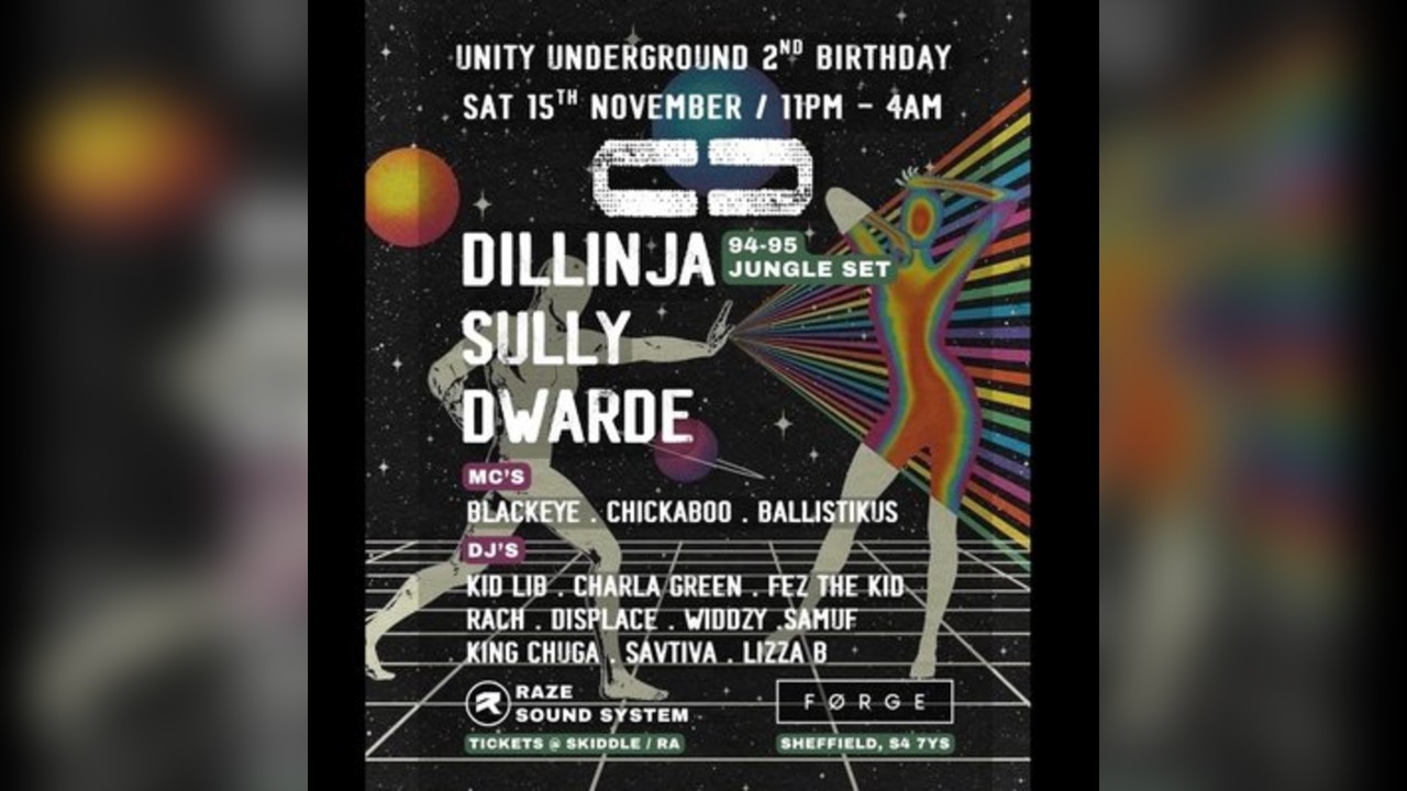 Unity Underground 2nd Birthday - Dillinja, Sully, Dwarde, RAZE
