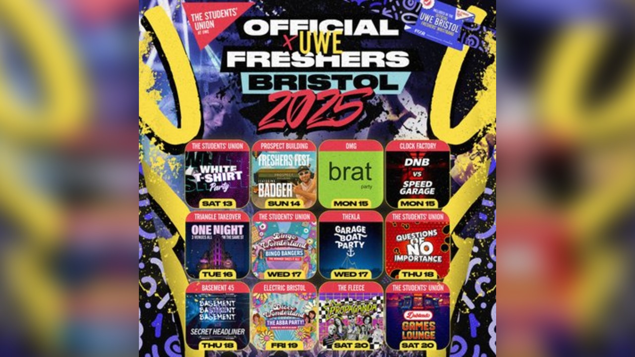 The OFFICIAL UWE Bristol Freshers' Week Wristband 2025