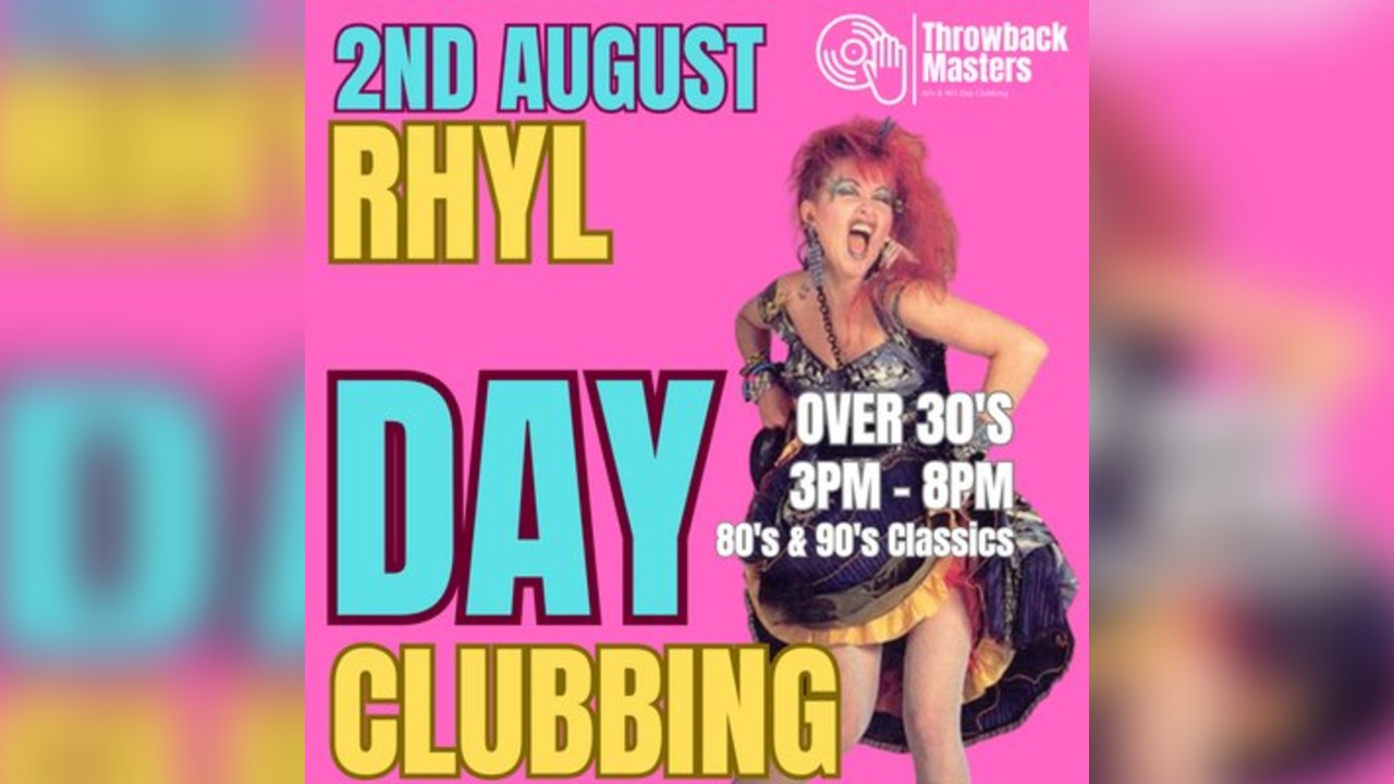 Throwback Masters Rhyl Over 30's Day Clubbing 80s 90s Classics