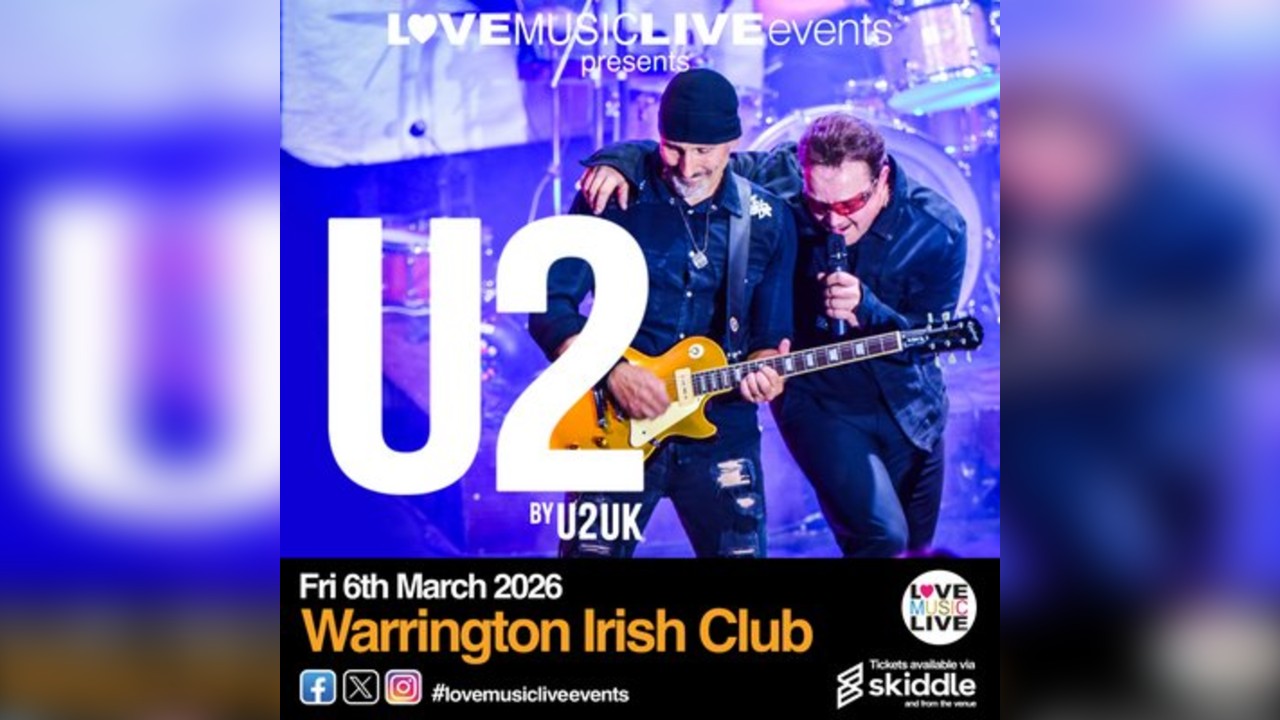 U2UK (U2 tribute) - Warrington Irish Club - Fri 6/3/26