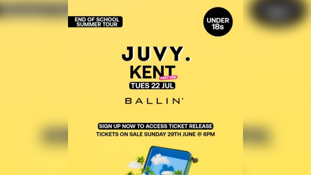 JUVY Under 18s - End Of School Tour - Tues 22nd July - KENT