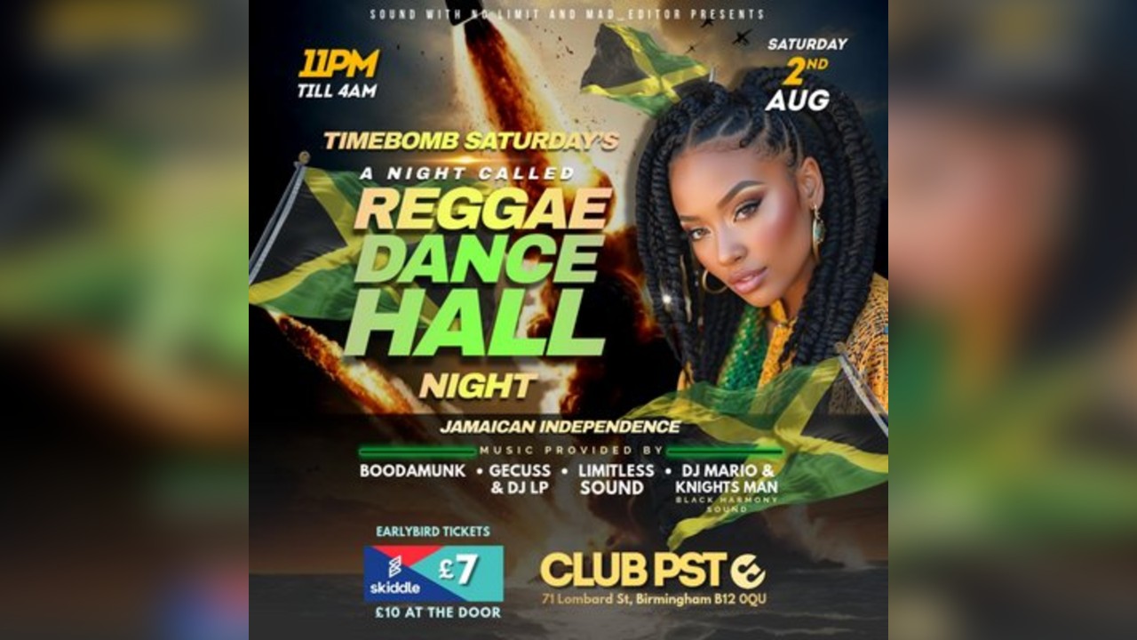 REGGAE DANCEHALL NIGHT Jamaica independence