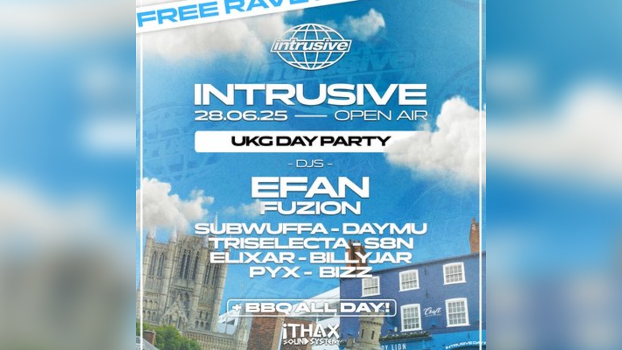 [FREE] Intrusive UKG Terrace Party W/ Efan + Fuzion (+BBQ)