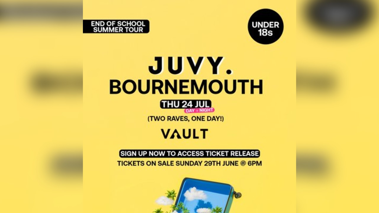 JUVY Under 18s  - End Of SchoolTour - Thur 24 July - Bournemouth
