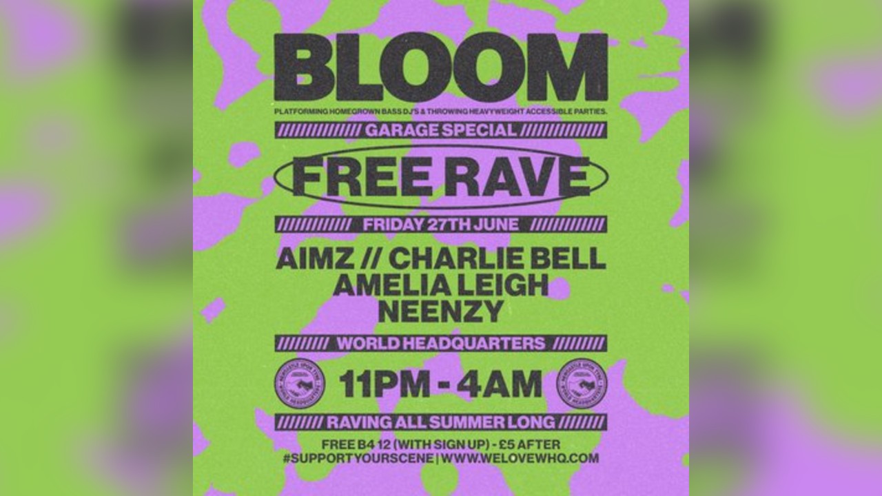 BLOOM - FREE RAVE - D'n'B, Jungle, UK Garage, 140