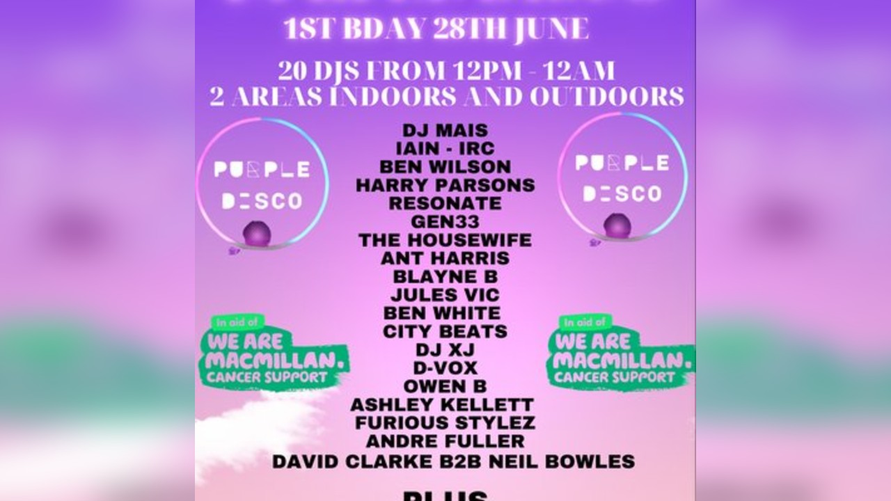 Purple disco 1st birthday