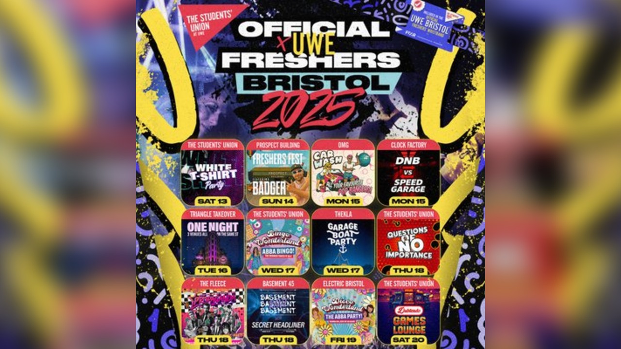 The OFFICIAL UWE Bristol Freshers' Week Wristband 2025