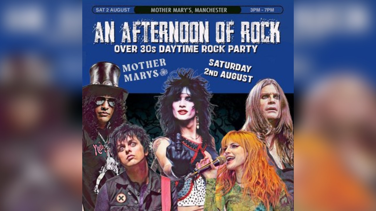 An Afternoon of Rock: MANCHESTER (Over 30s Rock/Metal) 3pm-7pm