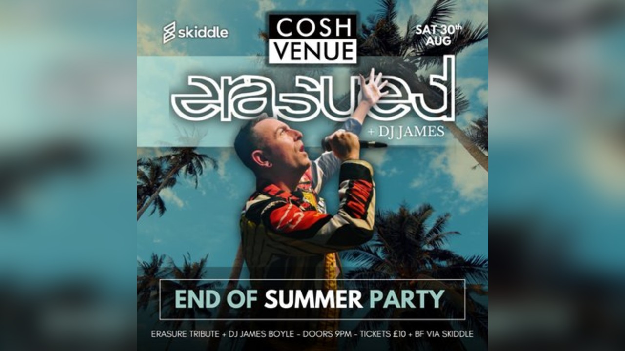 End of Summer Party: Erasure Tribute at the Cosh Venue