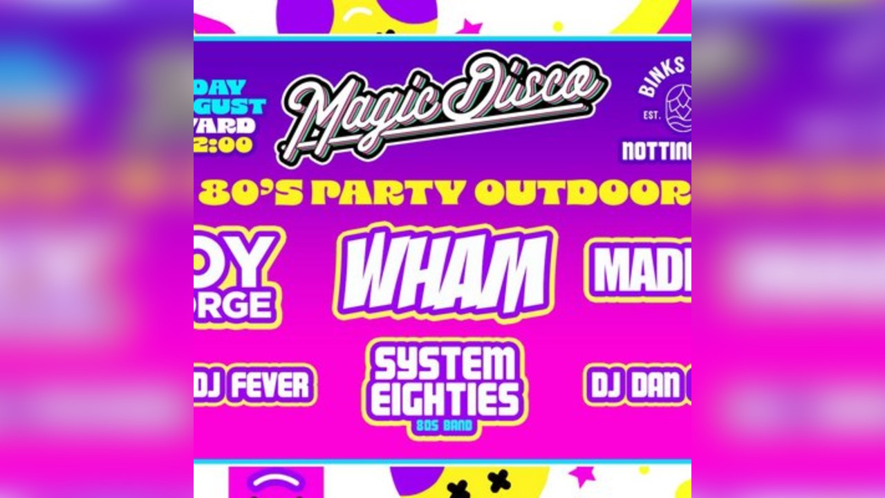 Summer Outdoor 80s Festival - Sat 30th Aug - Binks Yard