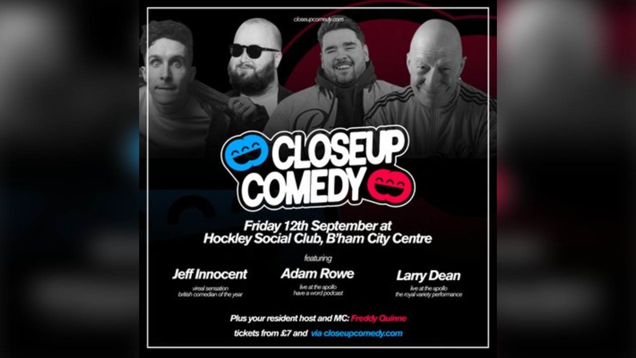 Friday Night Comedy with Adam Rowe, Jeff Innocent & Larry Dean