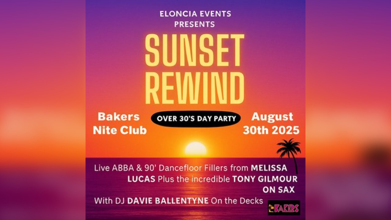 Sunset Rewind - Over 30's Day Party