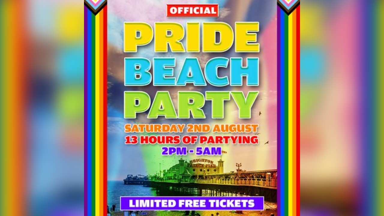 BRIGHTON PRIDE BEACH PARTY Saturday 2nd August