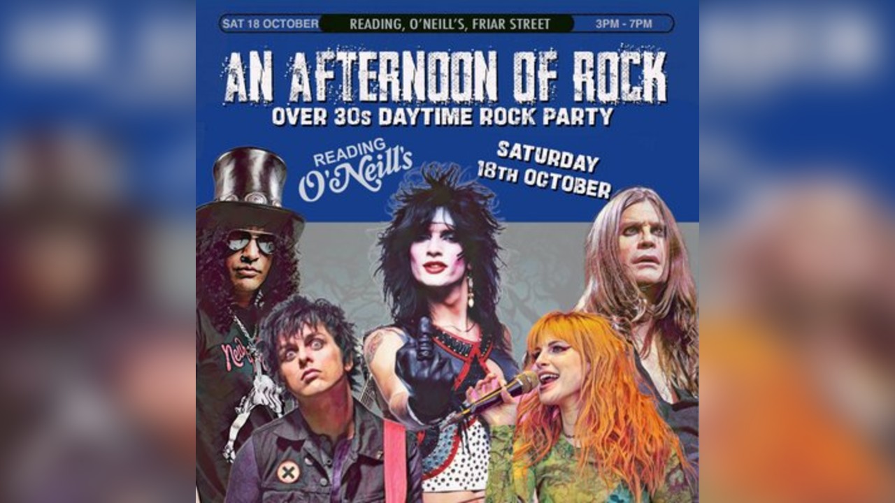 An Afternoon of Rock: READING (Over 30s Rock/Metal) 3pm-7pm