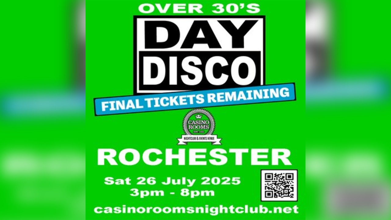 Day Disco (Over 30's) - Saturday 26th July 2025