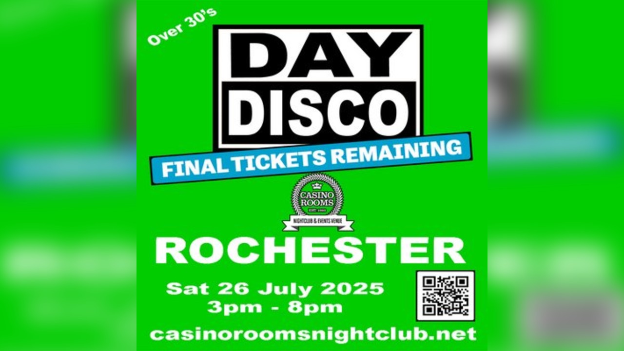 Day Disco (Over 30's) - Saturday 26th July 2025
