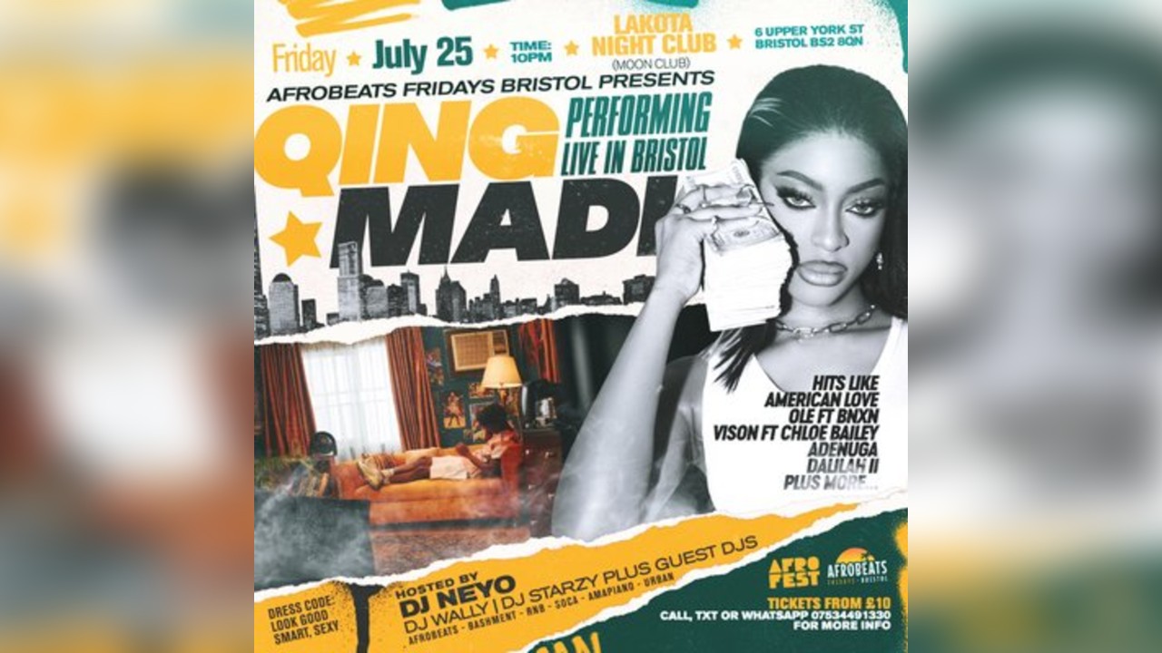Afrobeats Fridays Bristol: QING MADI (Live)
