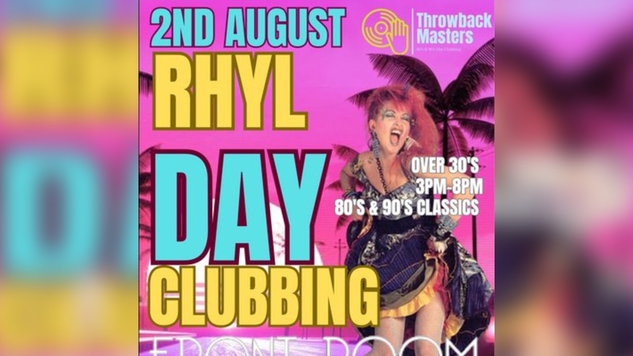 Throwback Masters Rhyl Over 30's Day Clubbing 80s 90s Classics