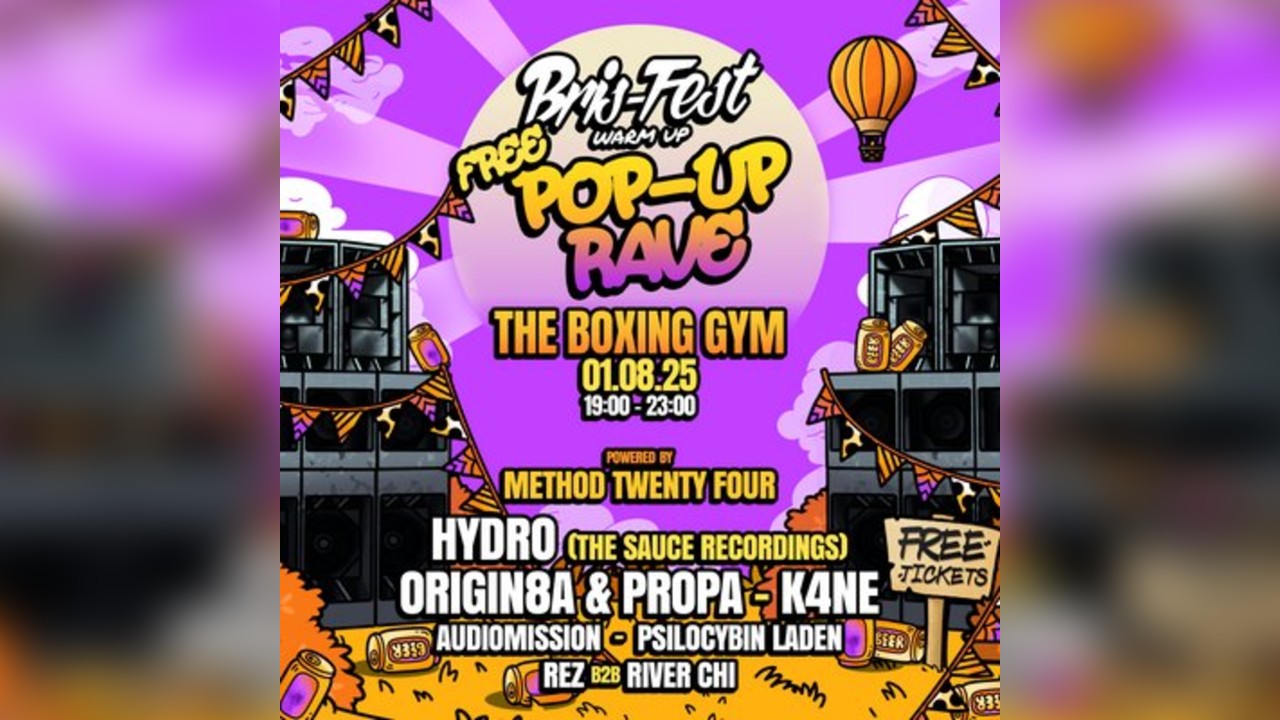 Free Pop Up Rave - Bris-Fest Warm Up