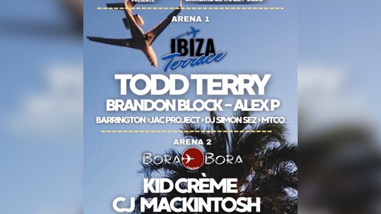 JACFEST Ibiza Terrace & Bora Bora **Cambridge UK
