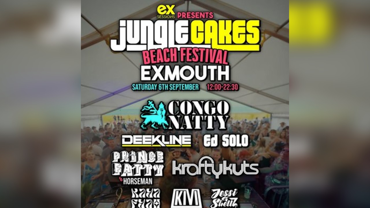 JUNGLE CAKES ON THE BEACH - EXMOUTH - SEPT 6th