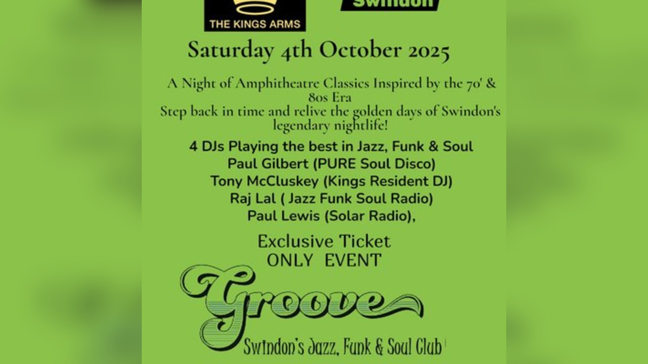 Groove - Swindon's Jazz, Funk & Soul Club Night