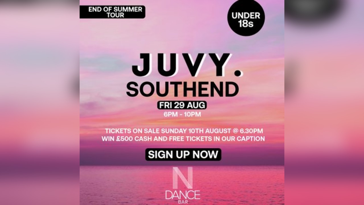 JUVY Under 18s - EndOfSummerTour - Fri 29 Aug - Southend