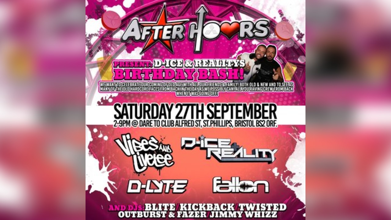 AFTER HOURS & DELERIUM: The D-ICE & REALITY Birth-DAY party